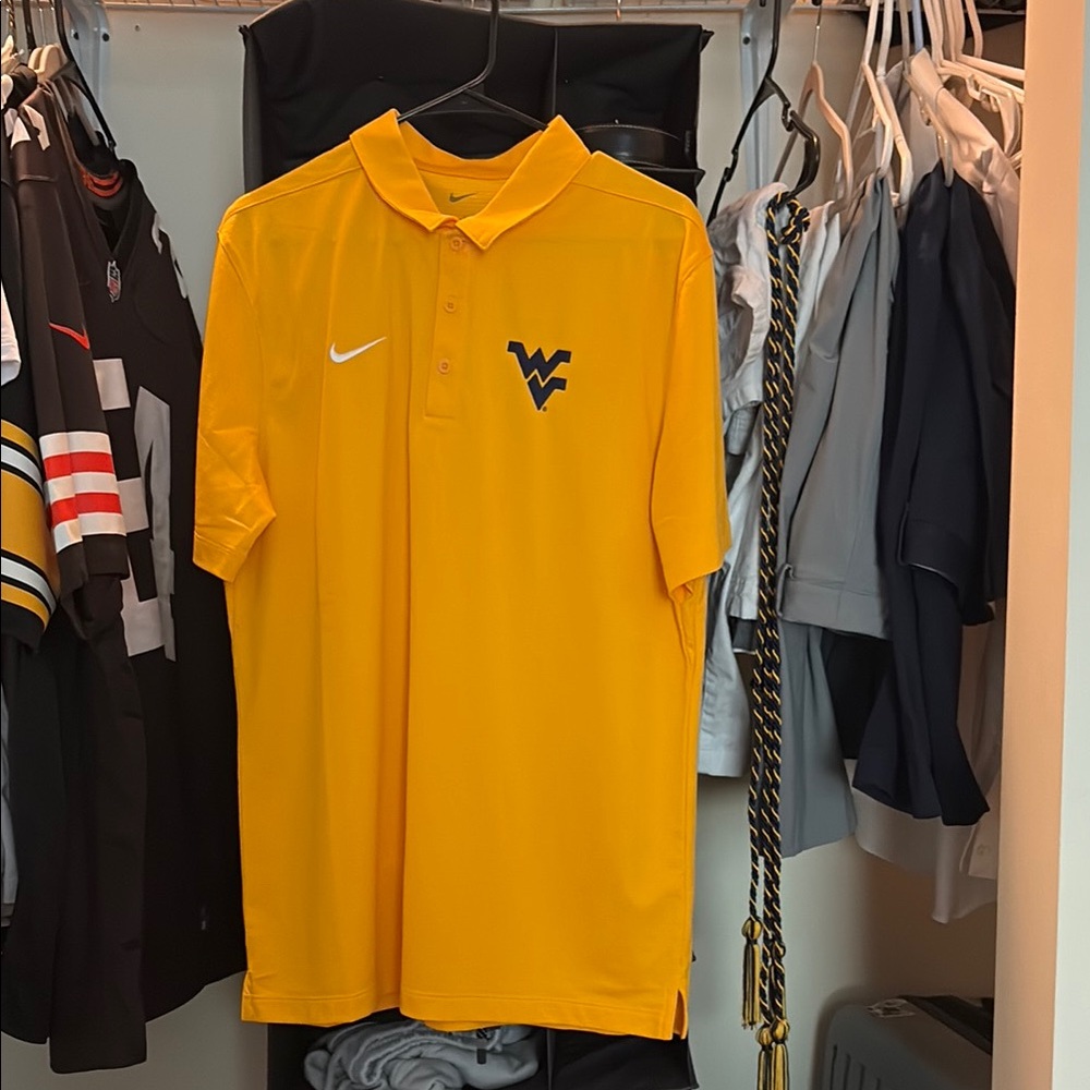 Nike Gold Polo Shirt Athletic Performance Design *NEVER WORN*